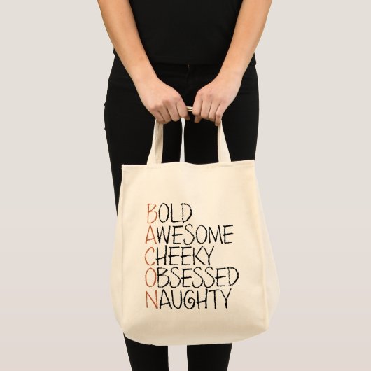 Bacon Attitude Tote Bag (Voorkant (product))