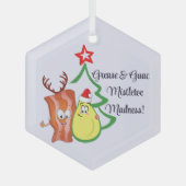 Bacon & Avocado Kerstversiering - Feestelijk Eten Glas Ornament (Voorkant)