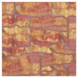Bacon Background Pattern, Funny Novelty Food Stof