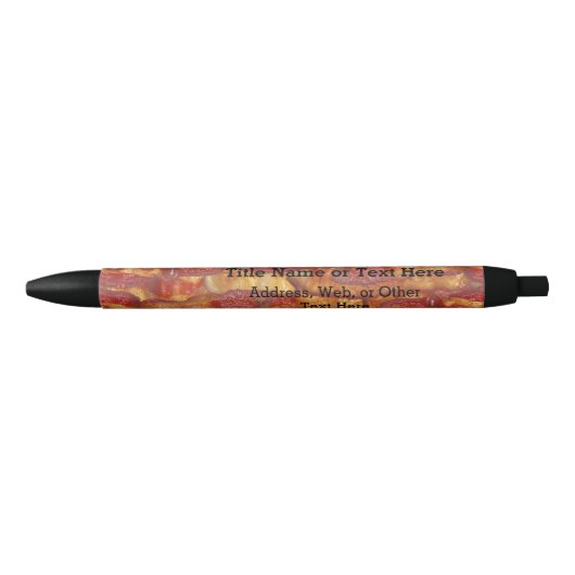 Bacon Background Pattern Zwarte Inkt Pen (Voorkant)