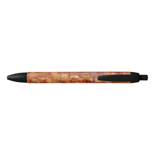 Bacon Background Pattern Zwarte Inkt Pen (Achterkant)