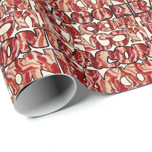 Bacon Bacon Bacon Bacon Bacon Bacon Bacon Cadeaupapier (Rol Hoek)