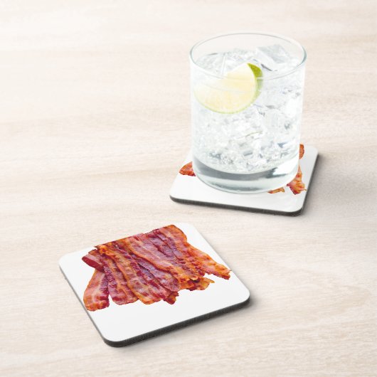 Bacon Bacon Bacon Bacon Bier Onderzetter (Rechterzijde)