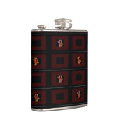 Bacon Black & Burgandy Flask-Design 1 Heupfles (Rechts)
