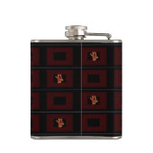 Bacon Black & Burgandy Flask-Design 1 Heupfles (Achterkant)