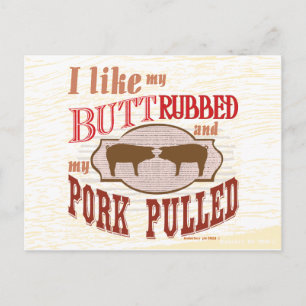 Bacon Butt Rubbed Pork Pulled Briefkaart
