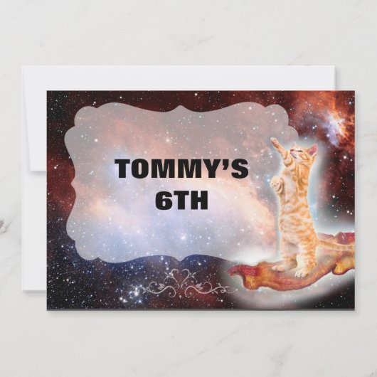 Bacon Cat Funny Invitation (Dos)