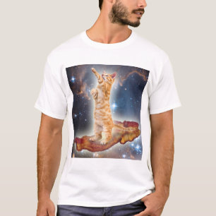 Bacon Cat in Space T-shirt