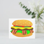 Bacon Cheeseburger Briefkaart (Staand voorkant)