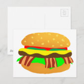 Bacon Cheeseburger Briefkaart (Voorkant / Achterkant)