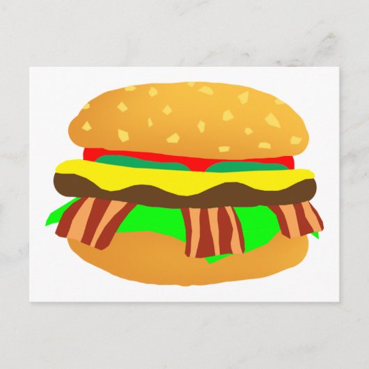 Bacon Cheeseburger Briefkaart (Voorkant)