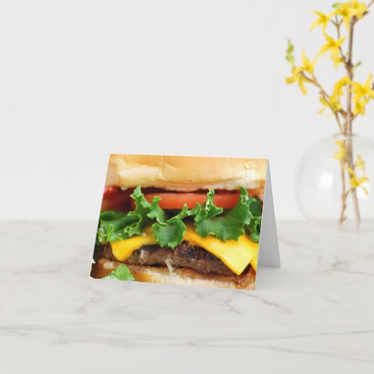 Bacon Cheeseburger Kaart (Gele Bloem)