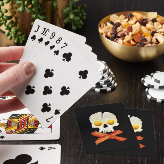 Bacon Crossbones Eggs Skull Pokerkaarten (Insitu)