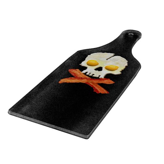 Bacon Crossbones Eggs Skull Snijplank (Hoek)