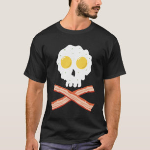 Bacon Crossbones & Sunnyside Up Eieren Schedel Bre T-shirt