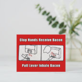 Bacon Dispenser Briefkaart (Staand voorkant)