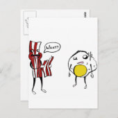 Bacon Eating Bacon Briefkaart (Voorkant / Achterkant)
