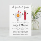 Bacon & Egg een perfect bruidsdiner Kaart (Staand voorkant)