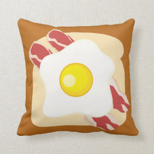 Bacon Egg Toast Pillow Kussen