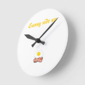 Bacon & eggs Clock Ronde Klok (Hoek)