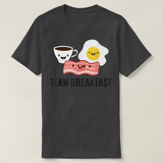 Bacon Eggs Coffee Team Breakfast T-shirt (Design voorkant)