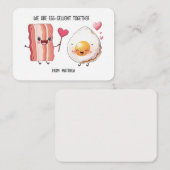 BACON EGGS KIND PUNNY Valentijnsdag Classroom Notitiekaartje (Voorkant / Achterkant)