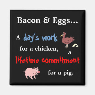 Bacon & Eggs Quote Magneet