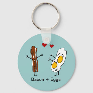 Bacon + eieren sleutelhanger