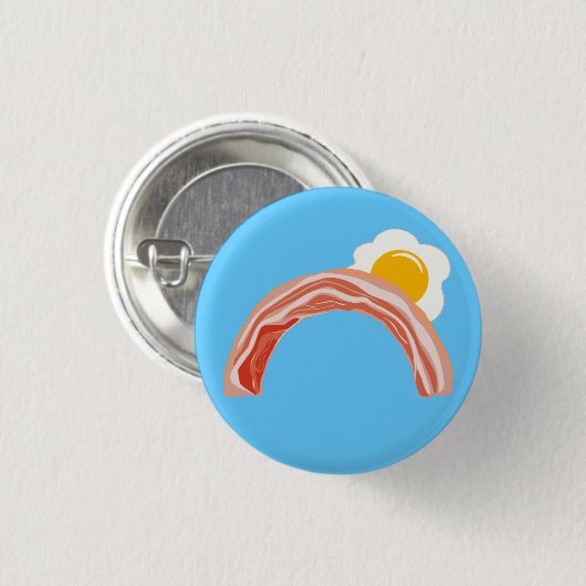 Bacon en Eggs regenboog Ronde Button 3,2 Cm (Voorkant /achterkant)