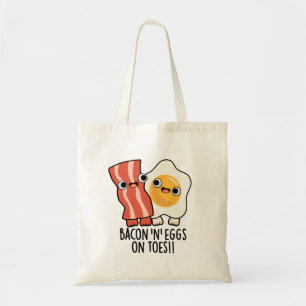 Bacon en eieren op tenen Funny toast grap  Tote Bag