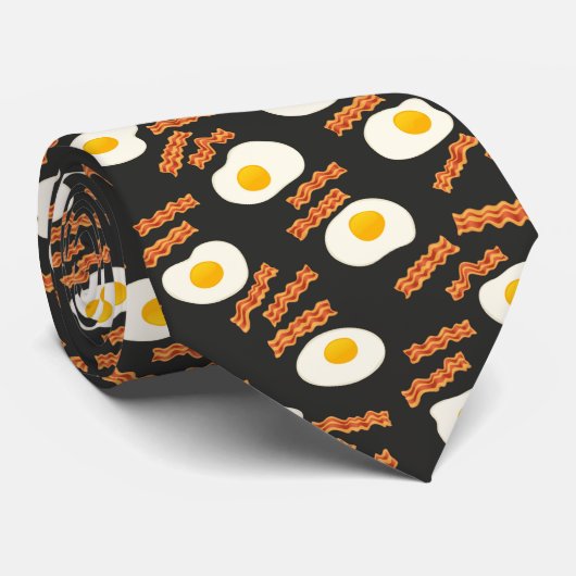 Bacon en eieren stropdas (Opgerold)