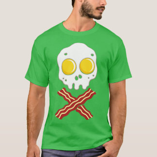 Bacon en eieren Sull Breakfast Pirate Vat T-shirt
