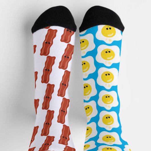 Bacon- en eiervun mismatch sokken (Top)