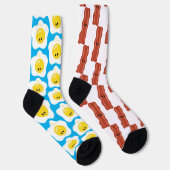 Bacon- en eiervun mismatch sokken (Rechts)