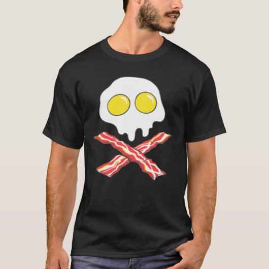 BACON ET OEUFS BONES COOL DE PEAU T-shirt SPOOF (Devant)