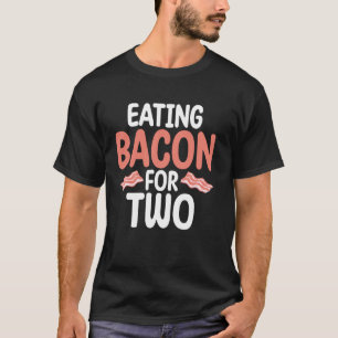 Bacon eten voor twee Baby shower T-shirt