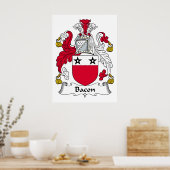 Bacon Family Crest Poster (Keuken)