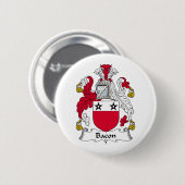 Bacon Family Crest Ronde Button 5,7 Cm (Voorkant /achterkant)