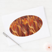 Bacon Field Yummy Pattern Decor Ovale Sticker (Envelop)