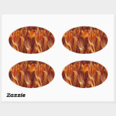 Bacon Field Yummy Pattern Decor Ovale Sticker (Vel)