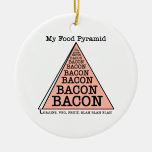 Bacon Food Pyramid Keramisch Ornament