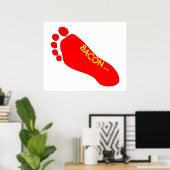 Bacon Foot Tattoo Poster (Thuiskantoor)