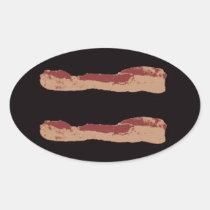 Bacon Gelijkheid Ovale Sticker