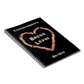 Bacon hart blanco recept journaal notitieboek (Rechterzijde)