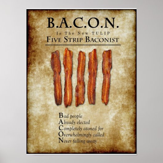 BACON: Het is het nieuwe TULIP-Poster Poster (Voorkant)