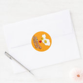 Bacon houdt van eieren Funny Bacon Design Ronde Sticker (Envelop)