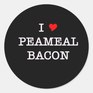 Bacon I Love Peameal Ronde Sticker