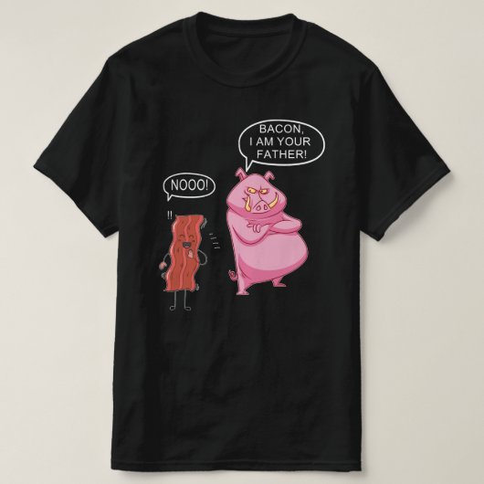 Bacon ik ben je vader t-shirt (Design voorkant)