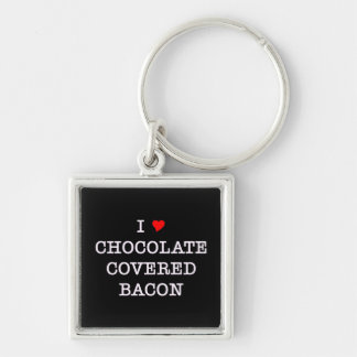 Bacon Ik hou van chocolade Sleutelhanger