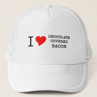 Bacon Ik hou van chocolade Trucker Pet
